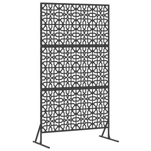 vidaXL Privātuma ekrāns 100 x 50 x 180 cm Tērauds Melns