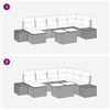 vidaXL Dārza dīvānu komplekts 8 pcs Bē&scaron;a Poliūtu rotangpalma