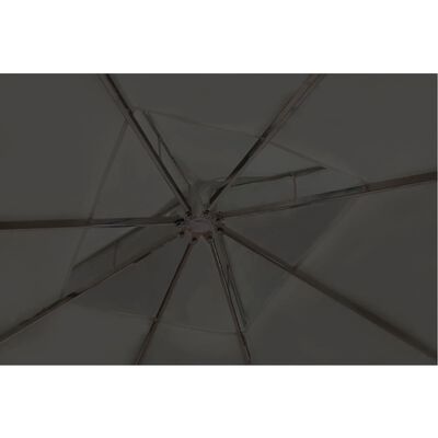 vidaXL dārza nojume ar jumtu, 3x4 m, tumši pelēka