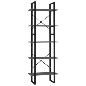 vidaXL 5-līmeņu grāmatu plaukts, 60x30x175 cm, inženierijas koks