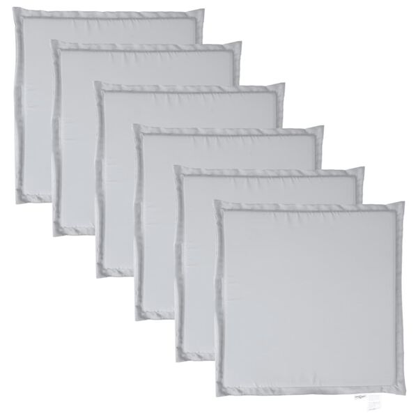 vidaXL dārza sēdekļu paliktņi 6 gb. gaiši pelēks 45x45x2 cm kvadrāta