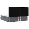vidaXL Gulta ar uzglabā&scaron;anas vietu un LED Tum&scaron;i pelēks 200 x 200 cm