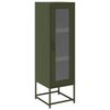 vidaXL Highboard Olive Green 36x39x123 cm Auksti velmēts tērauds