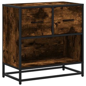 vidaXL naktsskapītis ozola krāsa 60x31x60 cm inženierijas koks metāls