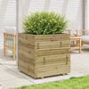 vidaXL dārza puķu kaste, 70x70x72,5 cm, impregnēts priedes koks