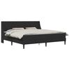 vidaXL Gultas rāmis ar matraci Melns 180 x 200 cm Samts