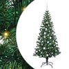 vidaXL Mākslīgais LED Ziemassvētku eglīte Zaļa 180 cm PVC un metāls