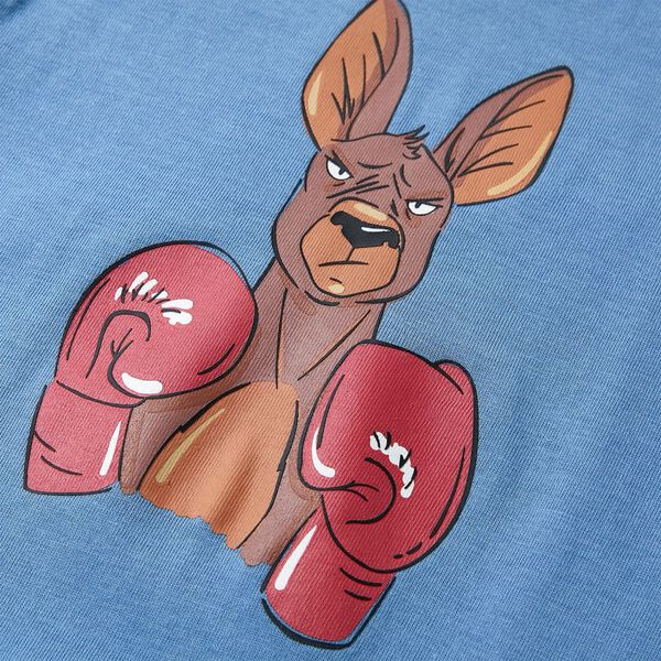 Bērnu T-krekls ar īsām piedurknēm, vidēji zils, 128