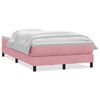 vidaXL atsperu gulta ar matraci, rozā samts, 120x210 cm