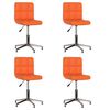 3087641 vidaXL Swivel Dining Chairs 4 pcs Orange Faux Leather (334412&times;2)