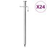 vidaXL telts mietiņi, 24 gab., 19,5 cm, 8 mm, cinkots tērauds