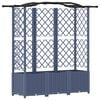 vidaXL Pacelta gulta ar treliem un jumtu Pelēks 163 x 40 x 141 cm PP
