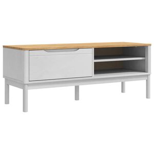 vidaXL Gaiteņa sola FLORO Balts 115 x 40 x 45 cm Cieta priede