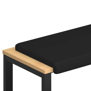 vidaXL Solspilvens Mākslīgā āda Melns Dziļums 35 cm