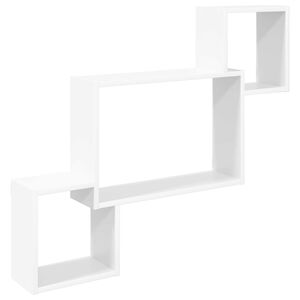 vidaXL Sienas plaukts Pie sienas Balts 91,5 x 15 x 76 cm