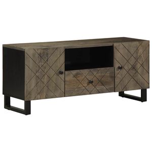vidaXL TV skapītis, 105x33x46 cm, melns, mango masīvkoks