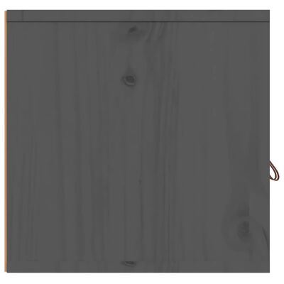 vidaXL sienas skapītis, pelēks, 80x30x30 cm, priedes masīvkoks