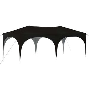 vidaXL Pop-up svinību teltis Melna 575 x 288 x 245 cm Oksforda audums