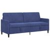 vidaXL Sofas ar uzglabā&scaron;anu Policijas zila 192 x 78 x 87 cm Poliesters