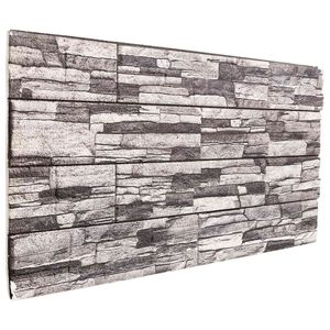 vidaXL Sienas paneļi 10 gab. 100 x 50 cm Tum&scaron;i pelēks un gai&scaron;i pelēks