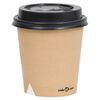 vidaXL kafijas papīra krūzes ar vāciņiem, 200 ml, 250 gab, brūnas