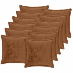 vidaXL Pledu spilvens 12 gab. HOUTEN Gai&scaron;i brūns 40 x 40 cm Flanelis