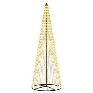 vidaXL LED Ziemassvētku koks 285 cm 744 LED Silti balts Dzelzs Melns