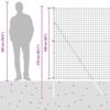 vidaXL Žogs ar stabu Pelēka 1,6 x 10 m Tērauds un PVC