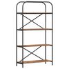 vidaXL Grāmatu plaukts 4 līmeņi 80 x 30 x 146 cm Inženierijas koks