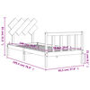 vidaXL gultas rāmis ar galvgali, balts, vienvietīgs, masīvkoks