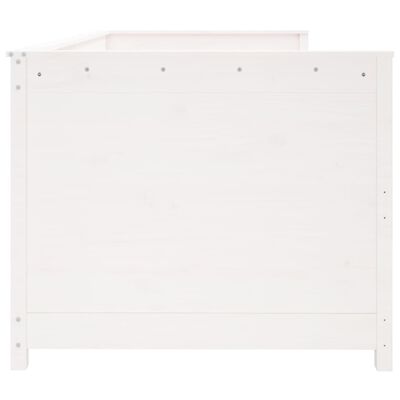vidaXL dīvāngulta, balta, 75x190 cm, priedes masīvkoks
