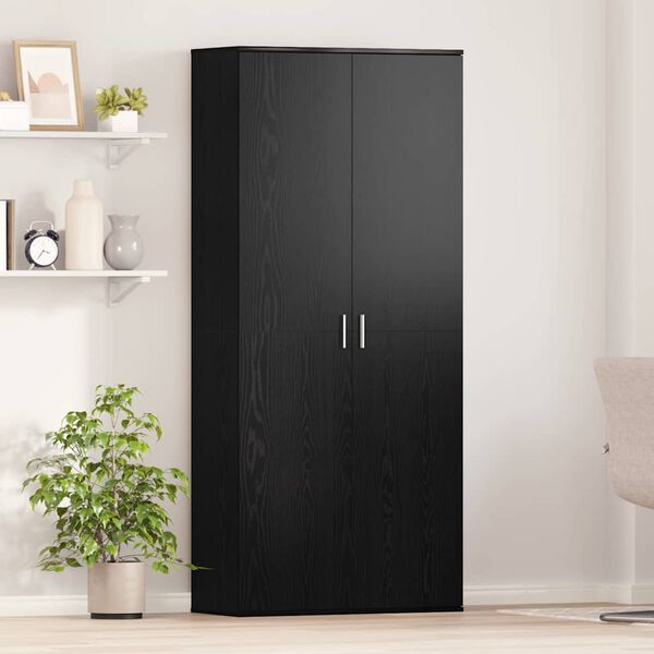 vidaXL Augstais skapītis Melns ozols 80 x 35 x 180 cm