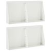 vidaXL Aizturo&scaron;ā siena 4 gab. 40 x 12 x 50 cm Tērauds Balts