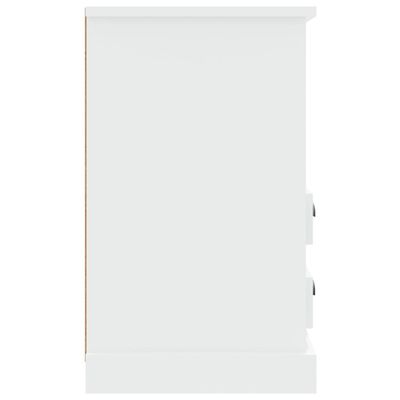 vidaXL naktsskapītis, spīdīgi balts, 43x36x60 cm