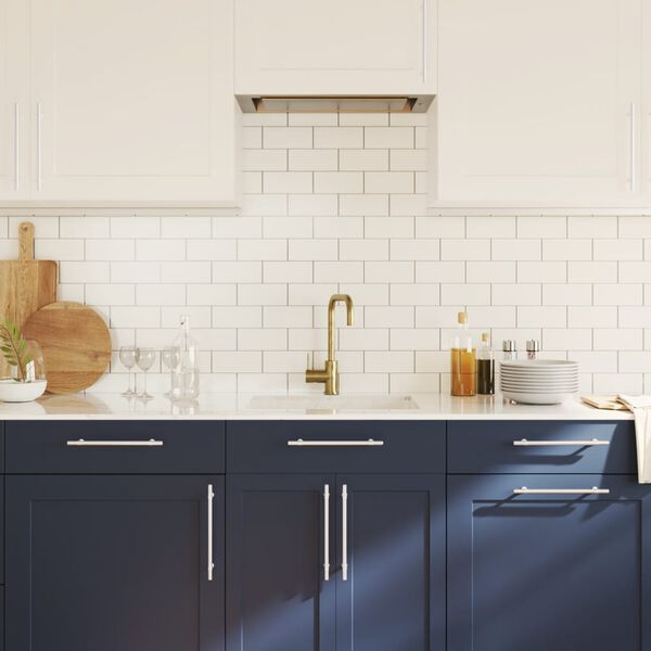 vidaXL skapja rokturi, 20 gab., sudraba, 192 mm, nerūsējo&scaron;ais tērauds