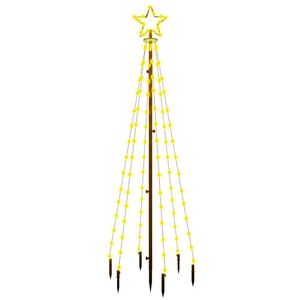 vidaXL Ziemassvētku egle ar pīķi, 108 silti baltas LED, 180 cm