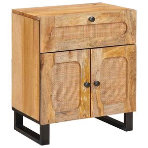 vidaXL Nakts skapītis Dabiska 50 x 33 x 60 cm Cieta mango koksne
