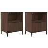 vidaXL Nakts skapītis 2 pcs brūna ozolkoka 49 x 36 x 61 cm