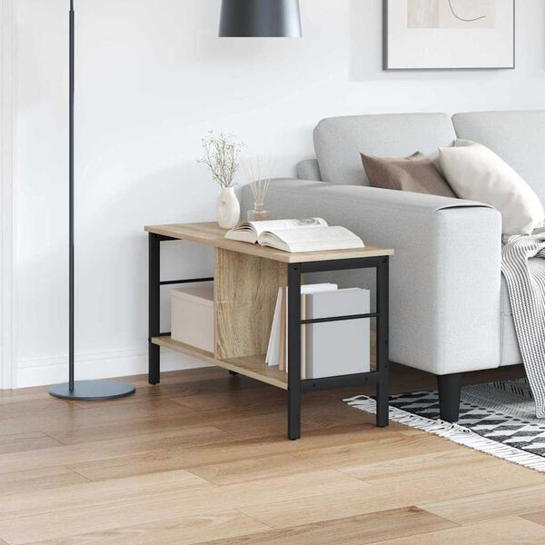 vidaXL Grāmatu plaukts Sonoma ozols 82 x 32 x 47 cm Inženierijas koks