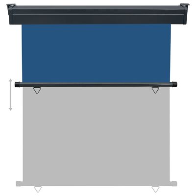 vidaXL balkona sānu markīze, zila, 160x250 cm