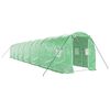vidaXL siltumnīca ar tērauda rāmi, zaļa, 28 m&sup2;, 14x2x2 m