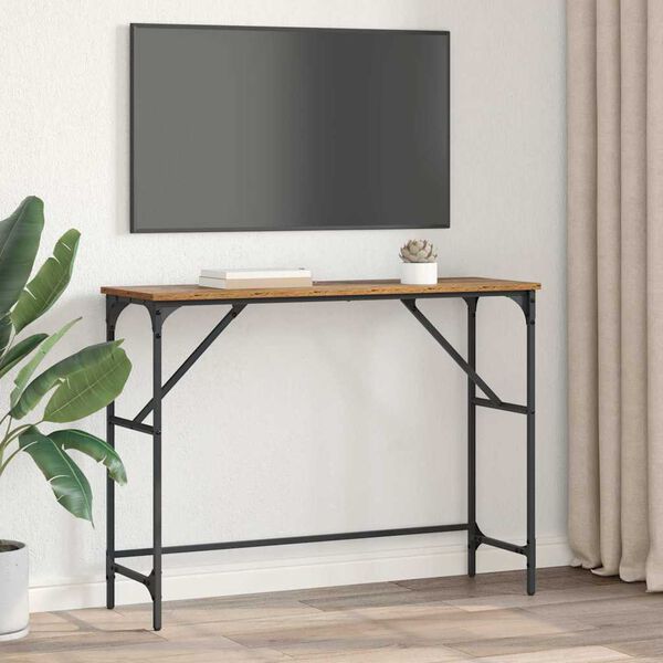 vidaXL Konsoles galds Vecs koks 100 x 32 x 75 cm Inženierijas koks