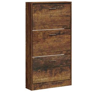 vidaXL apavu plaukts, ozolkoka krāsa, 59x17x108 cm, inženierijas koks