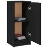 vidaXL kumode, melna, 30x30x70 cm, inženierijas koks