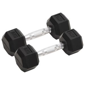 vidaXL hanteles, 2 gab., 4 kg, kopējais lējuma dzelzs