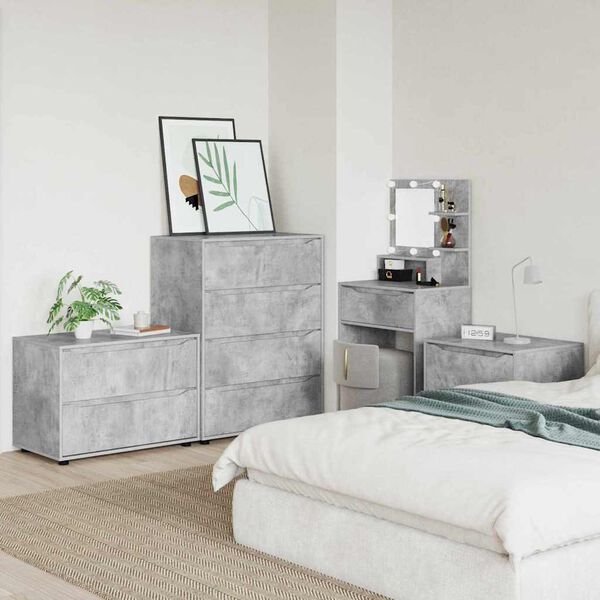 vidaXL Skapītis Betona pelēks 80 x 48 x 57 cm Inženierijas koks