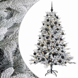 vidaXL Mākslīgā Ziemassvētku egle ar bumbiņu 150 cm 150 LED