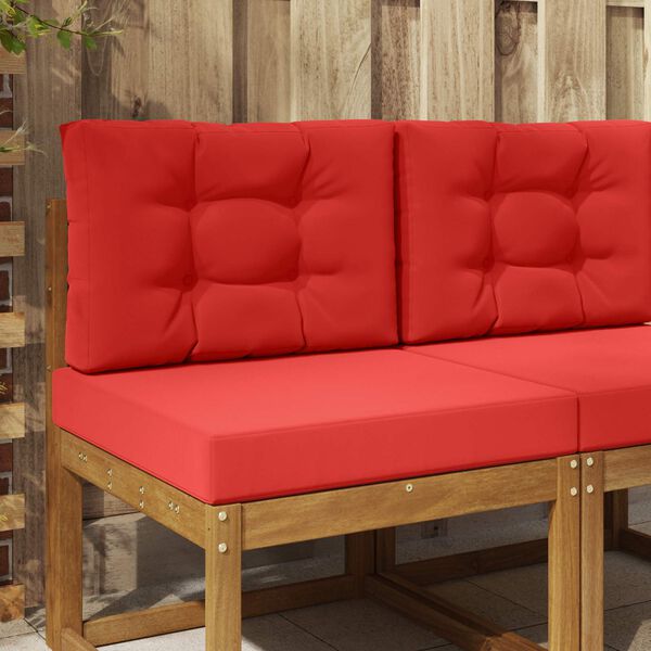 vidaXL Āra dīvāna spilvens 2 pcs Sarkana Poliesters