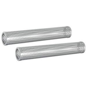 vidaxl Dūmu caurule 2 pcs &Oslash; 5 x 30 cm Nerūsējo&scaron;ais tērauds 304 Sudraba
