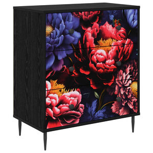 vidaXL Drīzā rokas KIEL Tum&scaron;s peoniju raksts 66 x 36,5 x 76 cm